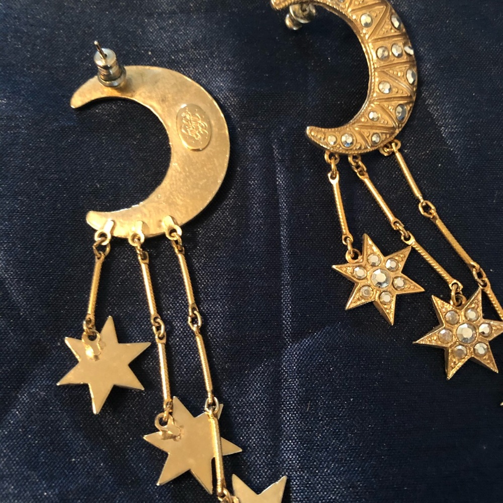 Kirks Folly Moon and stars earrings - Picture 2 of 6